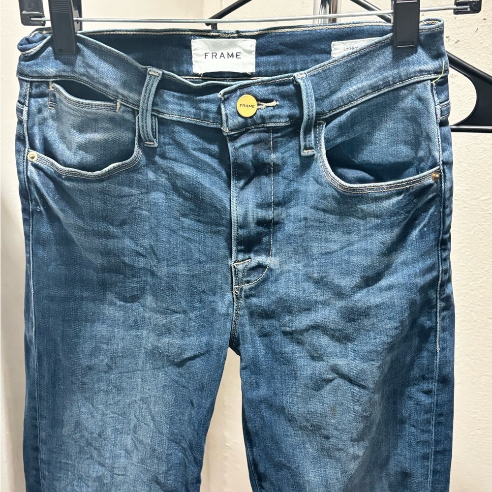 Frame Le straight cropped straight leg distressed jeans size 27 - Picture 2 of 8